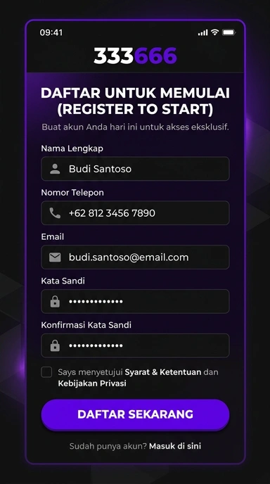 Panduan Registrasi Akun 333666 untuk Pengguna Android