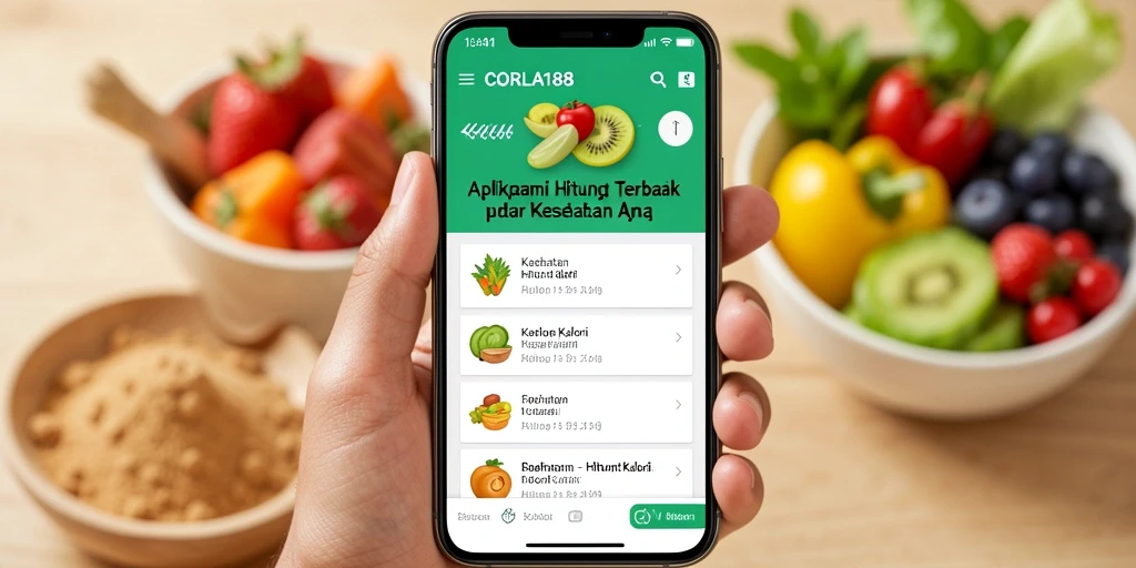 Tampilan utama CORLA188 dengan fitur Hitung Kalori yang mudah digunakan.