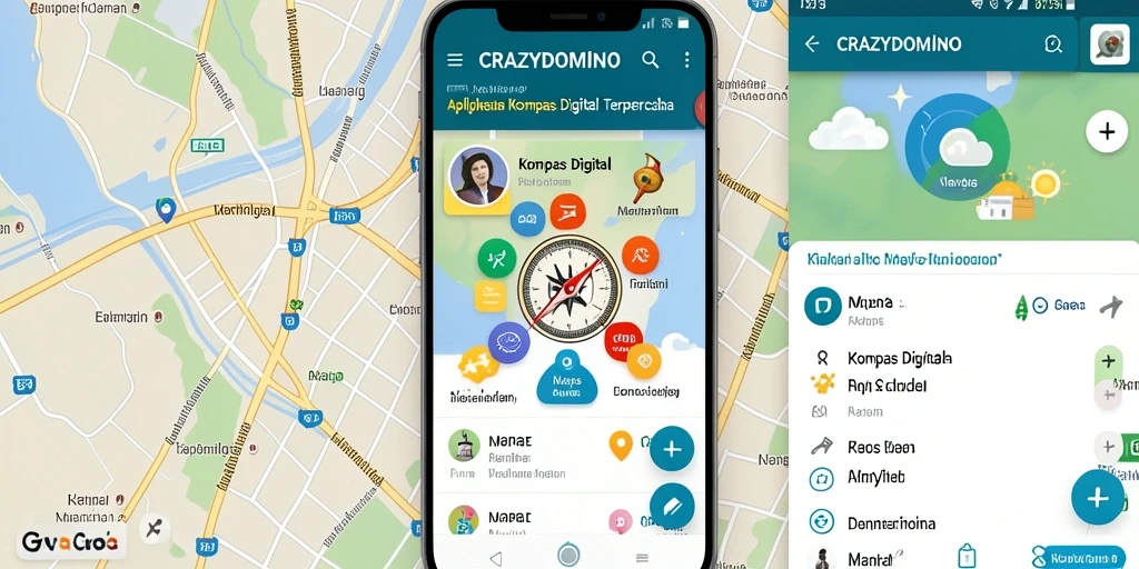 Tampilan antarmuka aplikasi Kompas Digital CRAZYDOMINO yang user-friendly.