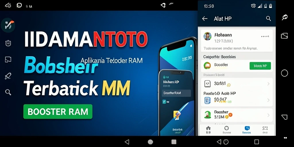Tampilan antarmuka aplikasi Booster RAM IDAMANTOTO yang mudah digunakan.