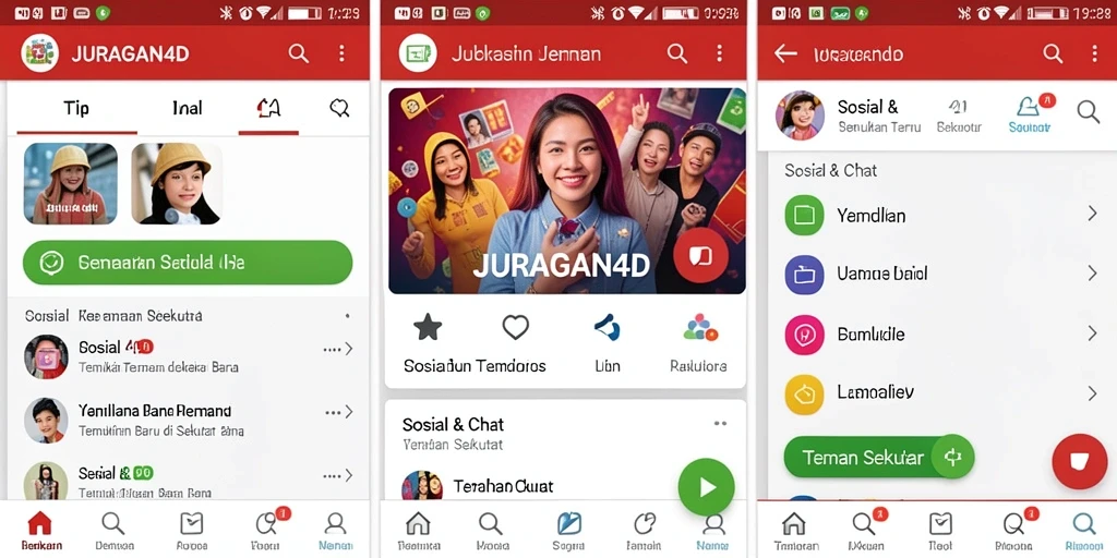 Screenshot tampilan antarmuka <strong>JURAGAN4D</strong> menunjukkan fitur pencarian teman baru.