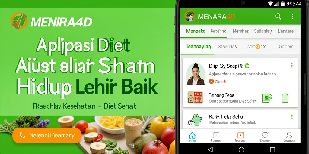 Antarmuka aplikasi Diet Sehat MENARA4D yang user-friendly